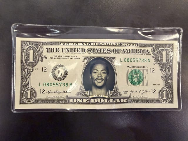 Fusion Media Novelty NBA FAMOUS FACES DOLLAR BILLS - ROSE