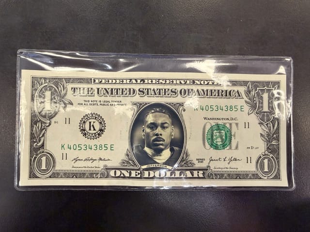 Fusion Media Novelty NFL FAMOUS FACES DOLLAR BILLS - JEFFERSON