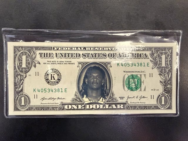 Fusion Media Novelty NFL FAMOUS FACES DOLLAR BILLS - LAMB