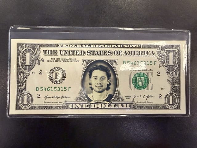 Fusion Media Novelty NHL FAMOUS FACES DOLLAR BILLS - HUGHES