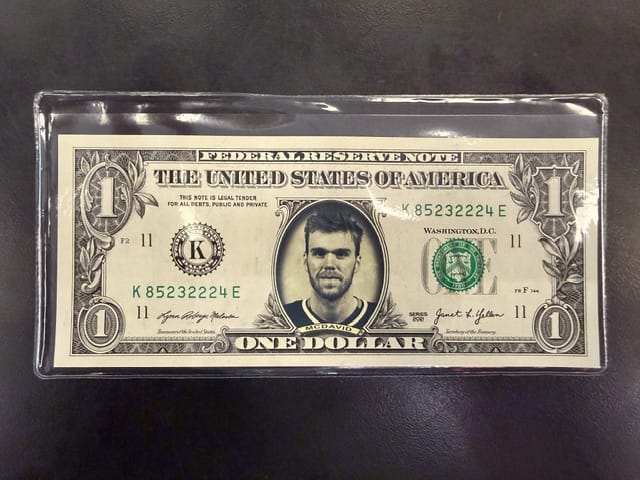 Fusion Media Novelty NHL FAMOUS FACES DOLLAR BILLS - MCDAVID