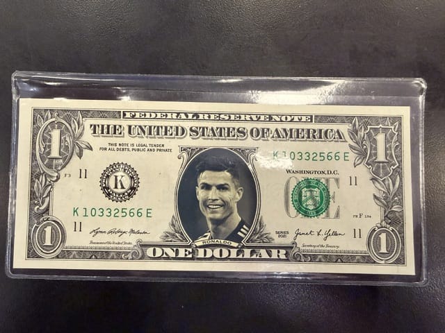 FAMOUS FACES DOLLAR BILLS - RONALDO