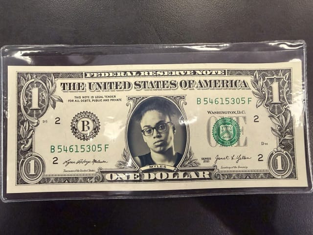 Fusion Media novelty wnba FAMOUS FACES DOLLAR BILLS - MILES