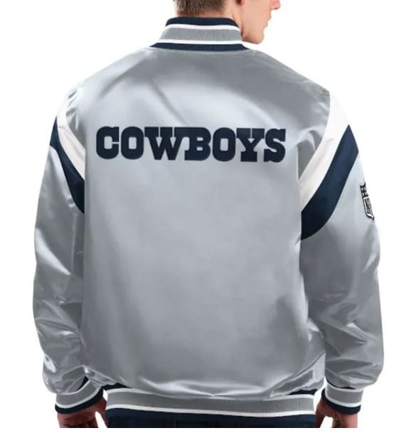NFL White Dallas Cowboys Satin Jacket - Maker of Jacket
