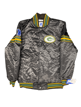 Men's Starter Green Bay Packers Green Pick and Roll Full-Snap Jacket XL