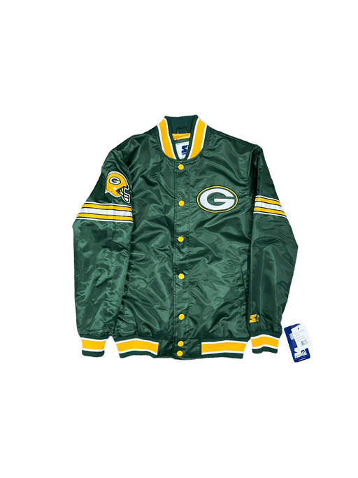G-III Jacket Men's Green Bay Packers Starter Green Midfield Full-Snap Jacket