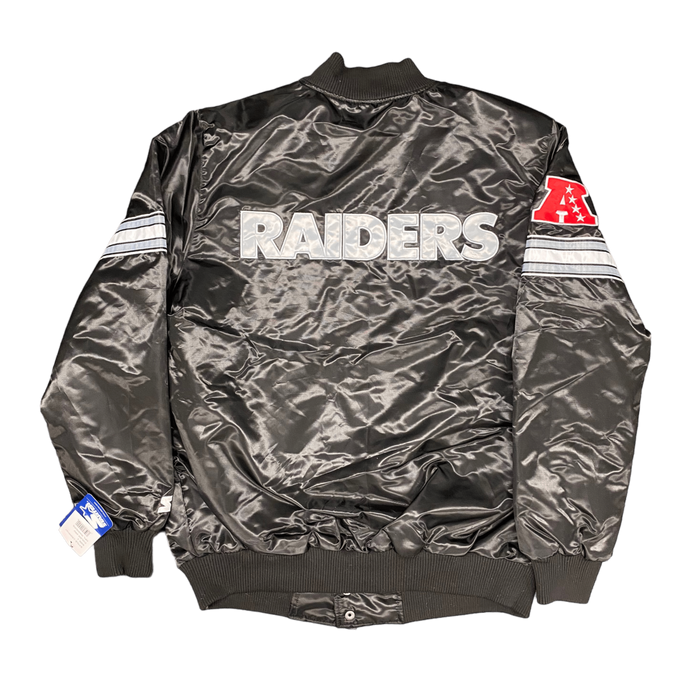 G-III Jacket Men's Las Vegas Raiders Starter Black The Pick and Roll Full-Snap Jacket
