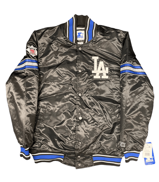 G-III Jacket Men's Los Angeles Dodgers Starter Black The Pick and Roll Full-Snap Jacket