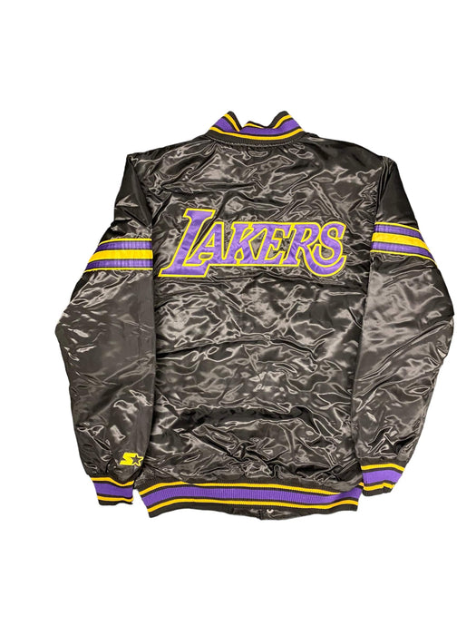 G-III Jacket Men's Los Angeles Lakers Starter Black The Pick and Roll Full-Snap Jacket