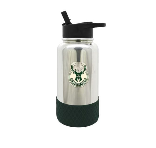 Great American Products Drinkware Milwaukee Bucks 32oz. Team Color Chrome Hydration Bottle