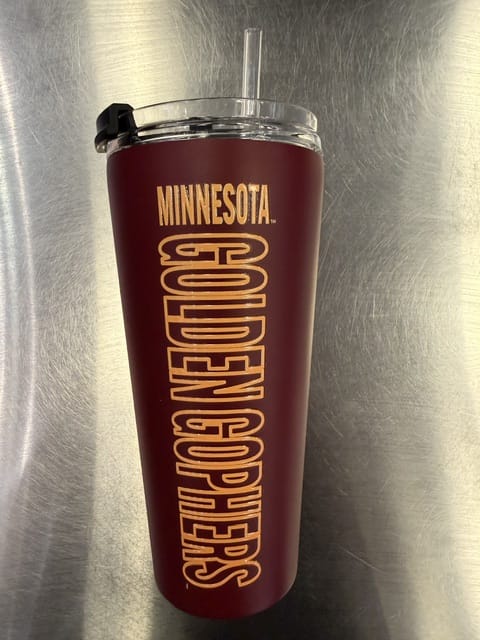 Great American Products Novelty NCAA 32 OZ BIG SLIM BALL WRAP TUMBLER - GOPHERS