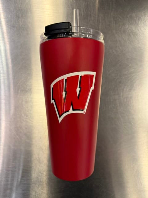 Great American Products Novelty NCAA 32 OZ BIG SLIM TUMBLER - BADGERS