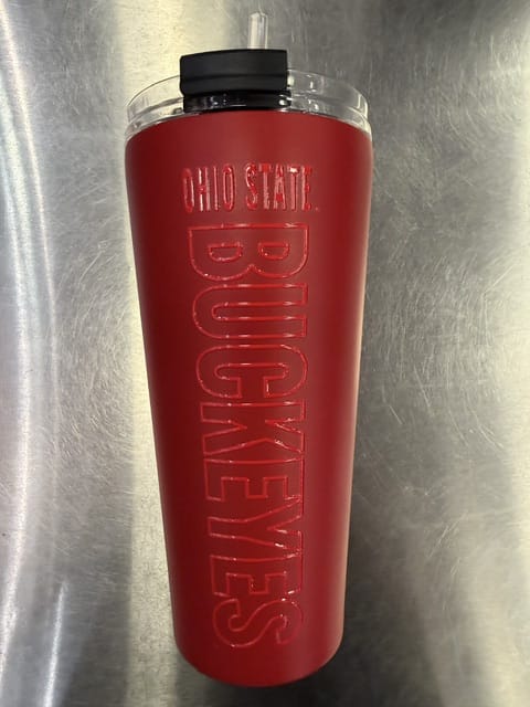 Great American Products Novelty NCAA 32 OZ BIG SLIM TUMBLER - BUCKEYES