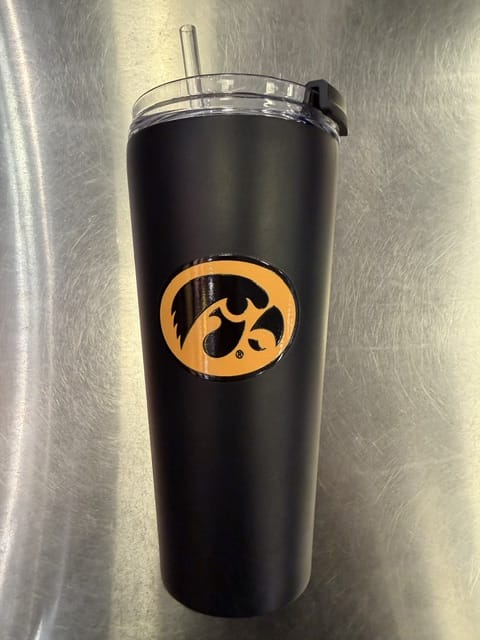Great American Products Novelty NCAA 32 OZ BIG SLIM TUMBLER - HAWKEYES