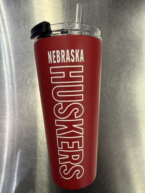 Great American Products Novelty NCAA 32 OZ BIG SLIM TUMBLER - HUSKERS