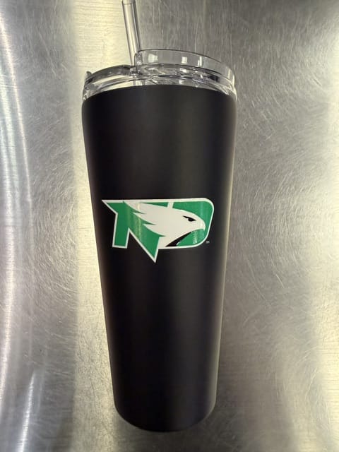 Great American Products Novelty NCAA 32 OZ BIG SLIM TUMBLER - NORTH DAKOTA FIGHTING HAWKS
