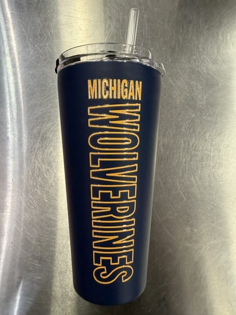 Great American Products Novelty NCAA 32 OZ BIG SLIM TUMBLER - WOLVERINES