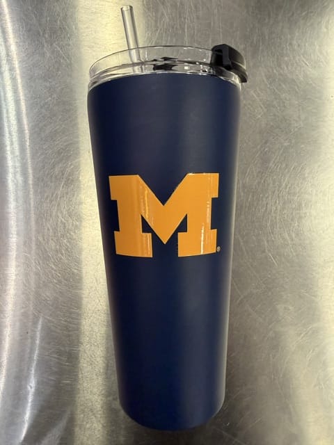 Great American Products Novelty NCAA 32 OZ BIG SLIM TUMBLER - WOLVERINES