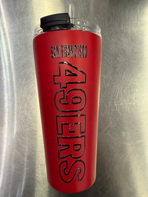 Great American Products Novelty NFL 32 OZ BIG SLIM TUMBLER - 49ERS