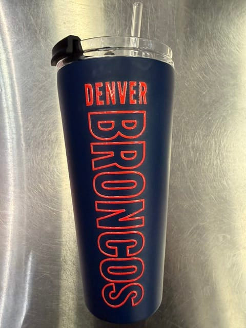 Great American Products Novelty NFL 32 OZ BIG SLIM TUMBLER - BRONCOS