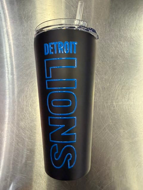Great American Products Novelty NFL 32 OZ BIG SLIM TUMBLER - LIONS