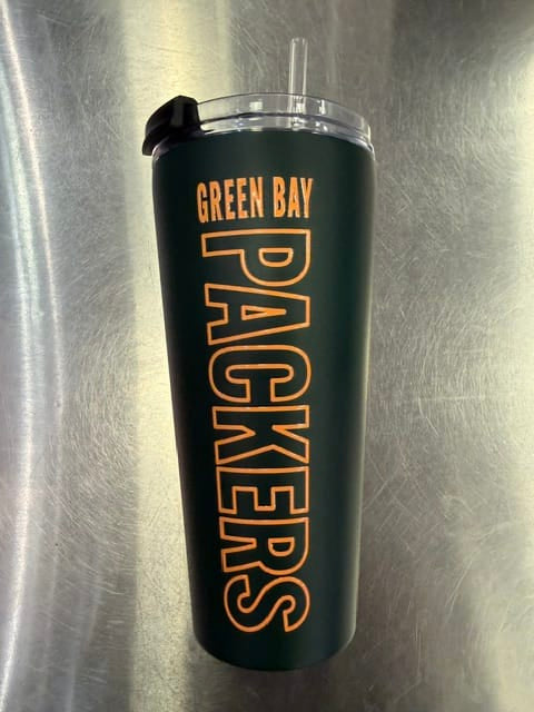 Great American Products Novelty NFL 32 OZ BIG SLIM TUMBLER - PACKERS