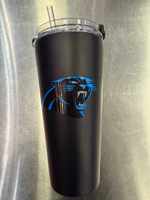 Great American Products Novelty NFL 32 OZ BIG SLIM TUMBLER - PANTHERS