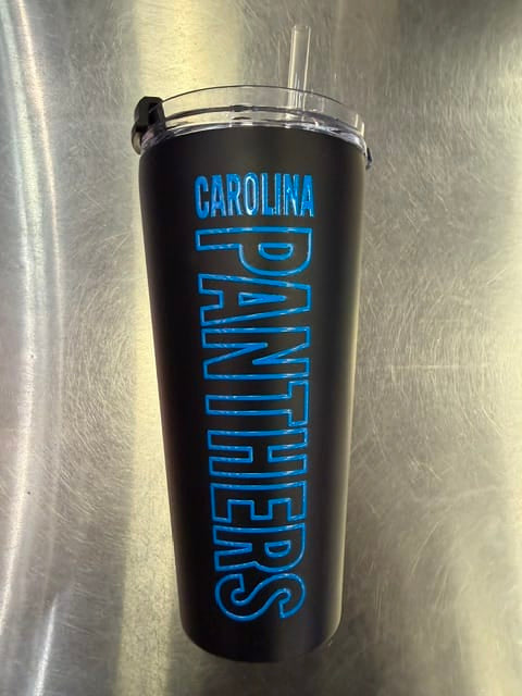 Great American Products Novelty NFL 32 OZ BIG SLIM TUMBLER - PANTHERS
