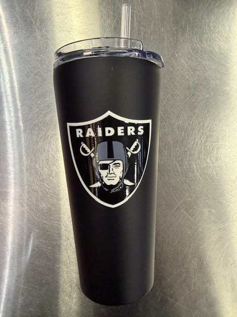 Great American Products Novelty NFL 32 OZ BIG SLIM TUMBLER - RAIDERS