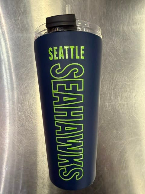 Great American Products Novelty NFL 32 OZ BIG SLIM TUMBLER - SEAHAWKS