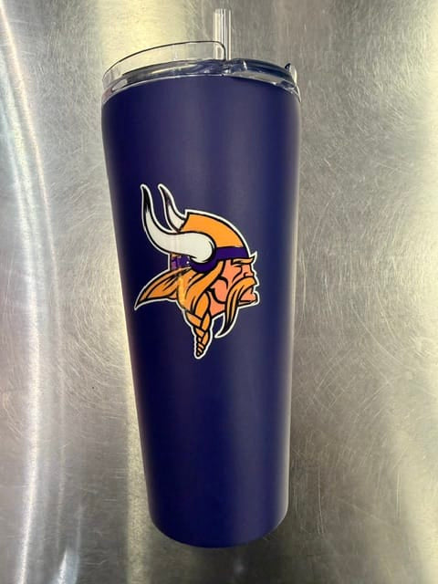 Great American Products Novelty NFL 32 OZ BIG SLIM TUMBLER - VIKINGS