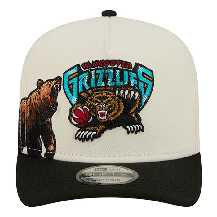 Adult Vancouver Grizzlies New Era Chrome Mascot Illustrated A-Frame 9FIFTY Adjustable Snapback Hat - Men's