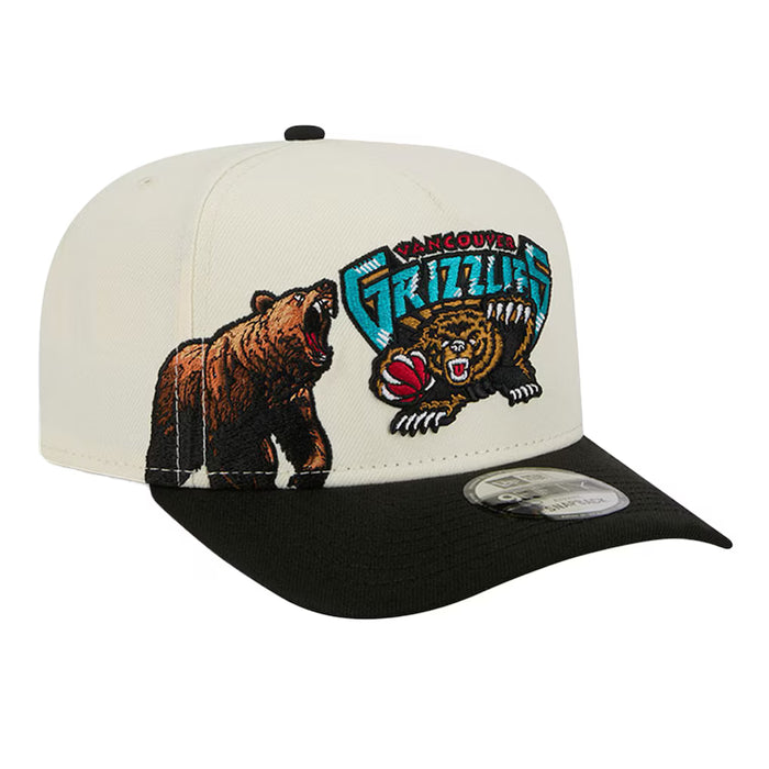 Adult Vancouver Grizzlies New Era Chrome Mascot Illustrated A-Frame 9FIFTY Adjustable Snapback Hat - Men's