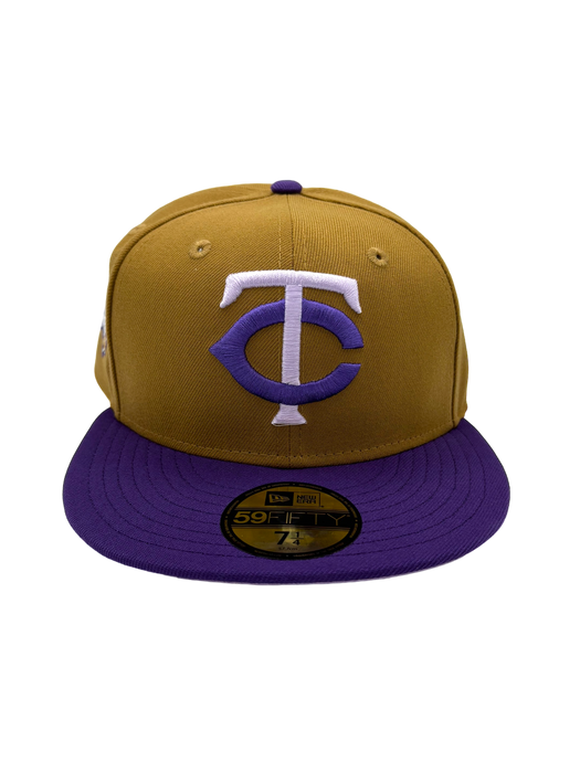 Minnesota Twins New Era Brown/Purple The Cause Custom Side Patch 59FIFTY Fitted Hat - Men's