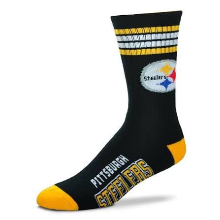 4 STRIPE DEUCE SOCK - STEELERS