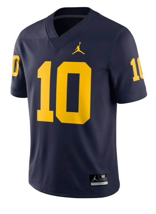 Adult Tom Brady Michigan Wolverines Jordan Brand Navy Legacy Game Jersey - Men's