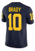 Adult Tom Brady Michigan Wolverines Jordan Brand Navy Legacy Game Jersey - Men's