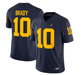 Adult Tom Brady Michigan Wolverines Jordan Brand Navy Legacy Game Jersey - Men's