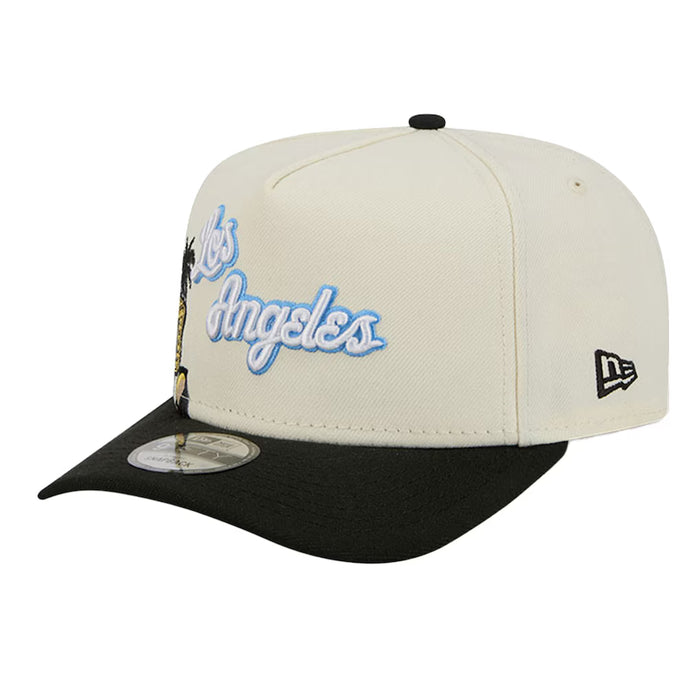 Adult Los Angeles Lakers New Era Chrome Mascot Illustrated A-Frame 9FIFTY Adjustable Snapback Hat - Men's