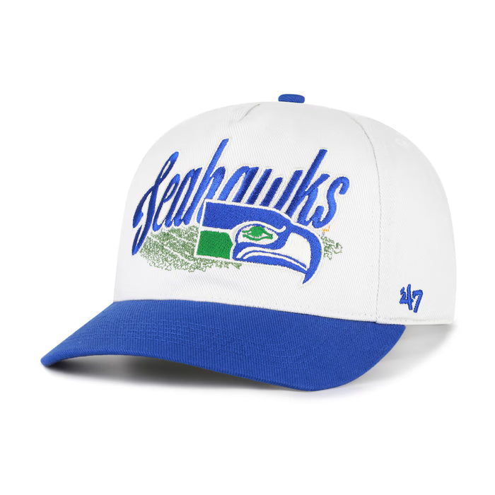 CREAM ROSCOE 2 TONE HITCH SNAP - SEAHAWKS