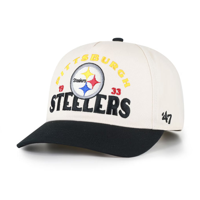 CREAM ROSCOE 2 TONE HITCH SNAP - STEELERS