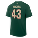Fanatics Apparel NHL Fanatics Quinn Hughes Green Minnesota Wild Authentic Player Name & Number T-Shirt - Men's