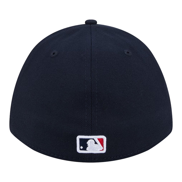 New Era Flex Fit Hat Adult Boston Red Sox New Era Navy Player Replica 39THIRTY M-Crown Flex Hat - Men's
