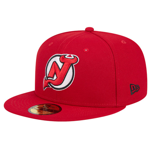 New Era Fitted Hat Adult New Jersey Devils New Era Red 59FIFTY Fitted Hat - Men's