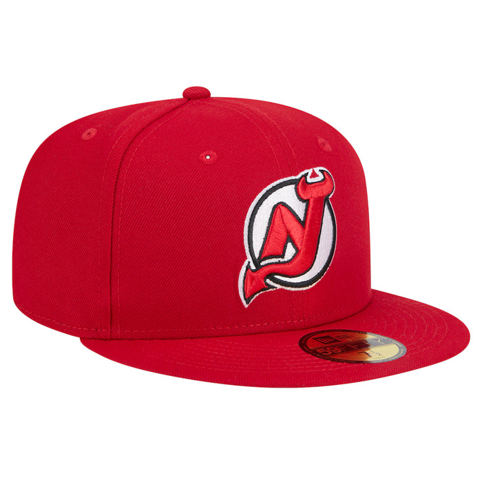 New Era Fitted Hat Adult New Jersey Devils New Era Red 59FIFTY Fitted Hat - Men's