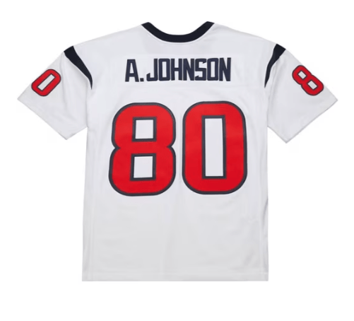 Adult Andre Johnson Houston Texans Mitchell & Ness NFL 2008 White Throwback Jersey - Men's