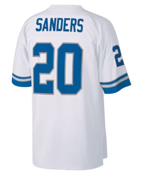 Mitchell & Ness Adult Jersey Adult Barry Sanders Detroit Lions Mitchell & Ness NFL 1996 White Throwback Jersey - Men's