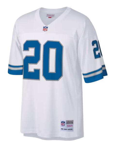 Mitchell & Ness Adult Jersey Adult Barry Sanders Detroit Lions Mitchell & Ness NFL 1996 White Throwback Jersey - Men's