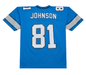 Mitchell & Ness Adult Jersey Adult Calvin Johnson Detroit Lions Blue 2007 Mitchell & Ness Throwback Jersey - Men's