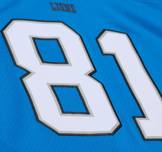Mitchell & Ness Adult Jersey Adult Calvin Johnson Detroit Lions Blue 2007 Mitchell & Ness Throwback Jersey - Men's
